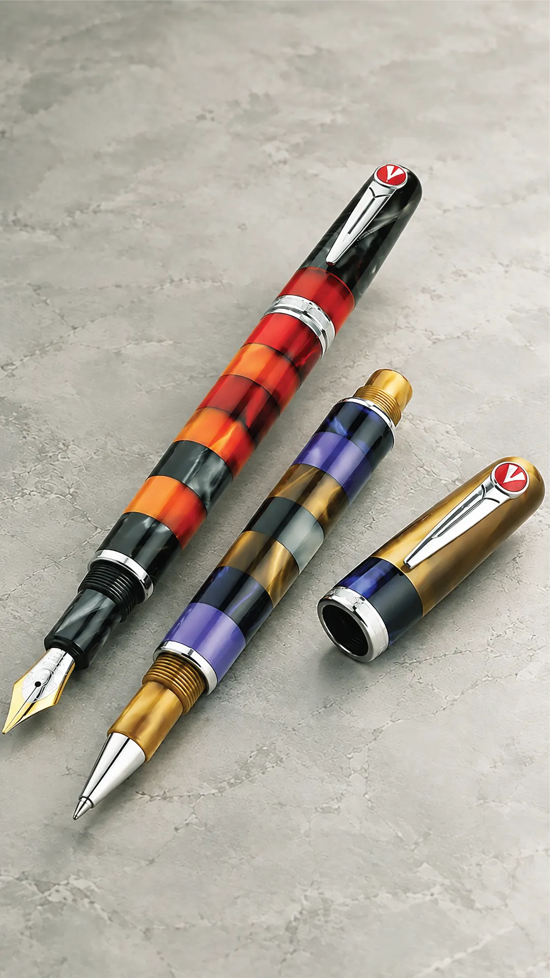 Marlen Pens resin fountain pens in bright colours